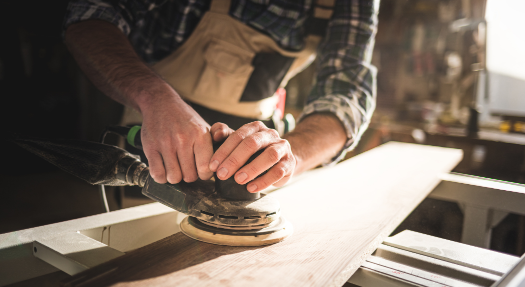 Step 6_ The planks are sanded - How Hardwood Floors Are Made - Garrison Collection